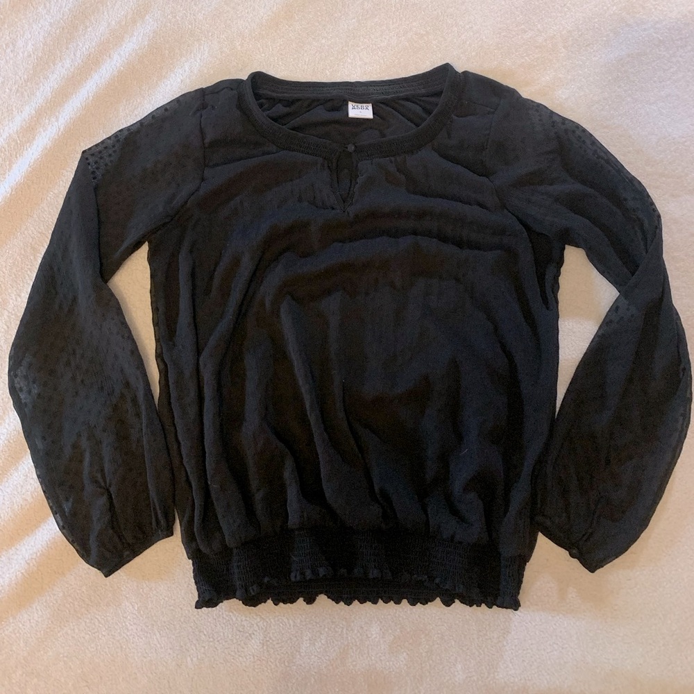 Vero moda long black polka dot top size L